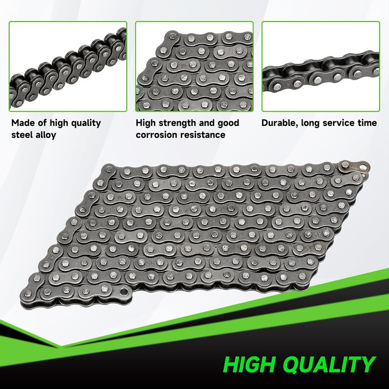 XIKOBY 35 Chain 140 Links Chain Breaker Kit for Mini Bike Coleman CT100U CC100X Baja DB30 Blitz Racer Motovox MBX10 MBX11 Monster Mega Moto 80 105cc Predator 212cc 100cc 97cc Go Kart Minibike Parts - Image 2